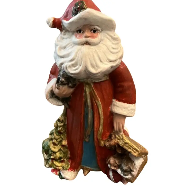 Vintage Hand Painted Old World Santa Claus Figure