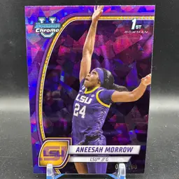 Aneesah Morrow Purple /100 2024-25 Bowman Chrome U University Sapphire #6 LSU