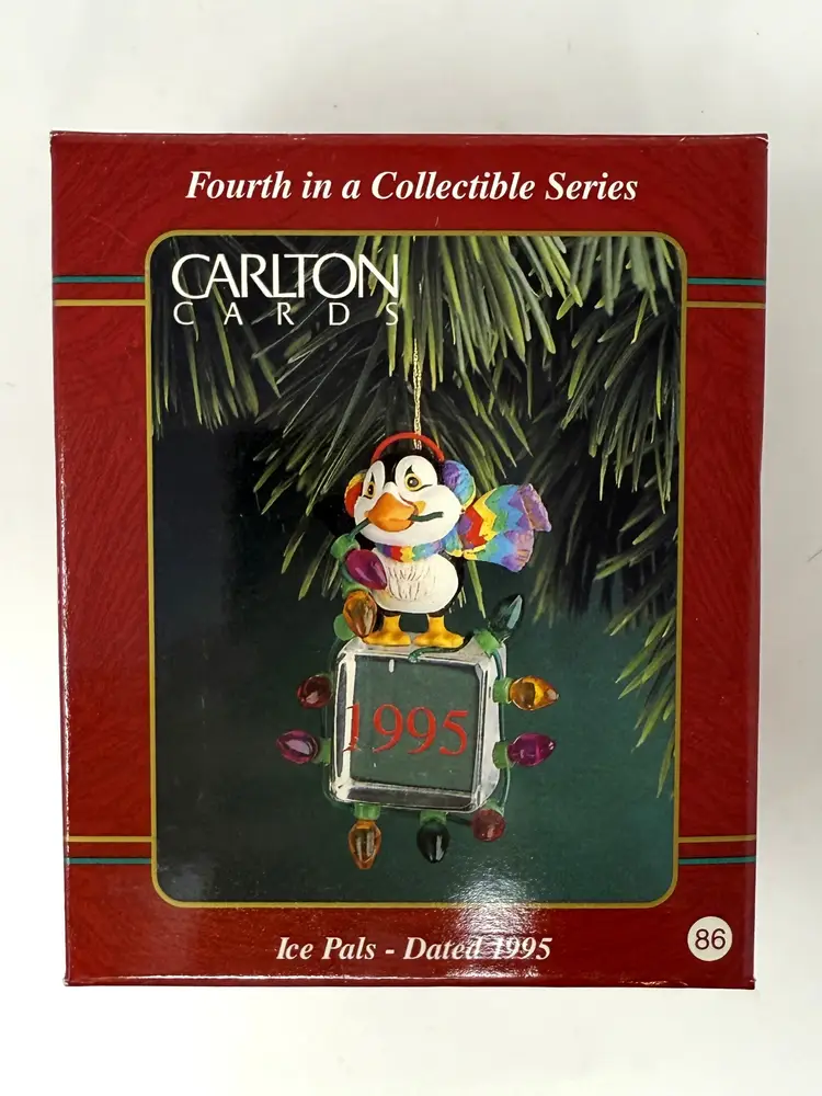 Vintage Carlton Cards Heirloom Christmas Ornament Set (1992–1995, NOS)