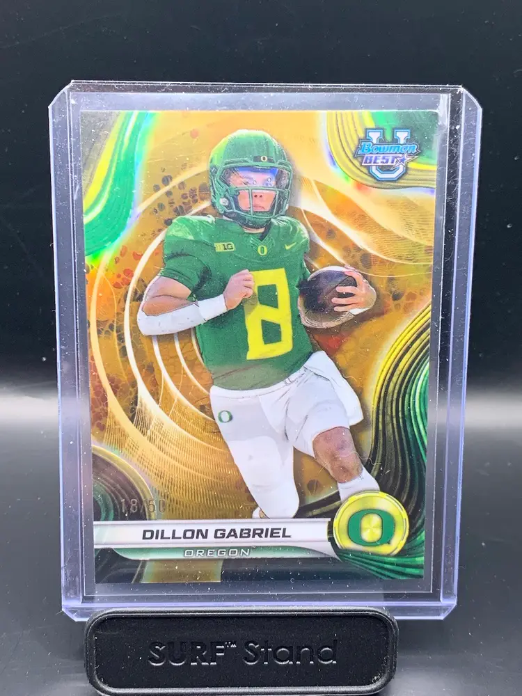 2024 Bowman’s Best University Dillon Gabriel Gold Refractor/50 Oregon Ducks