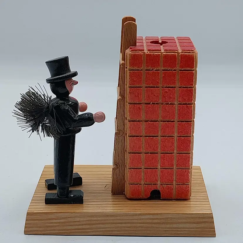 Vintage 1960s Erzgebirge Incense Chimney Sweep Incense Burner, Germany