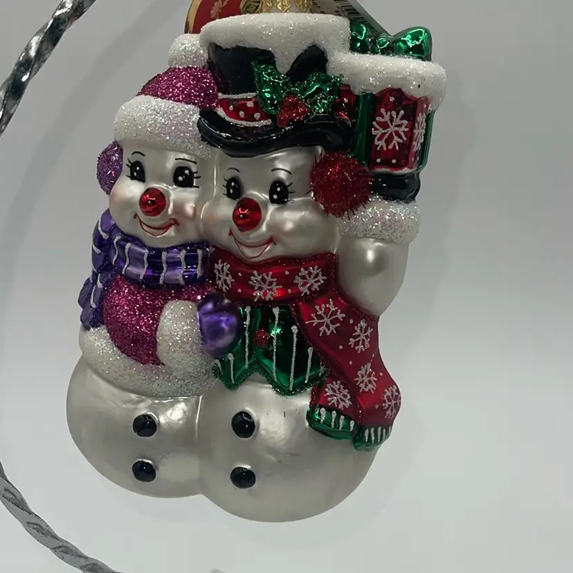 Christopher Radko Snow Couple Ornament NWT