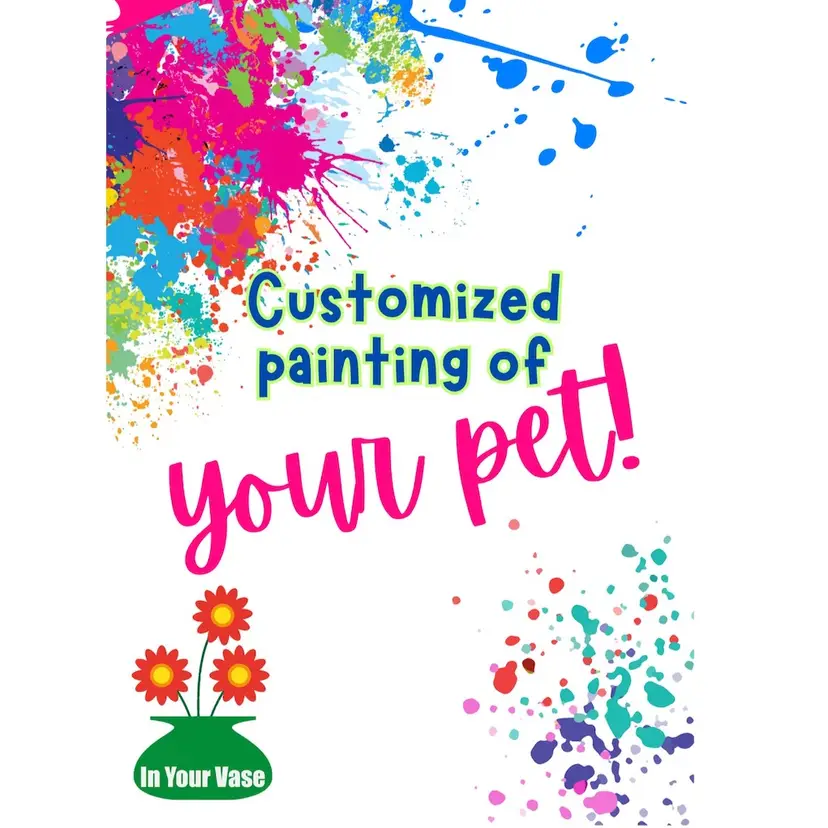Custom Order: Pet Portraits Hand painted By Me, Acrylic On Canvas