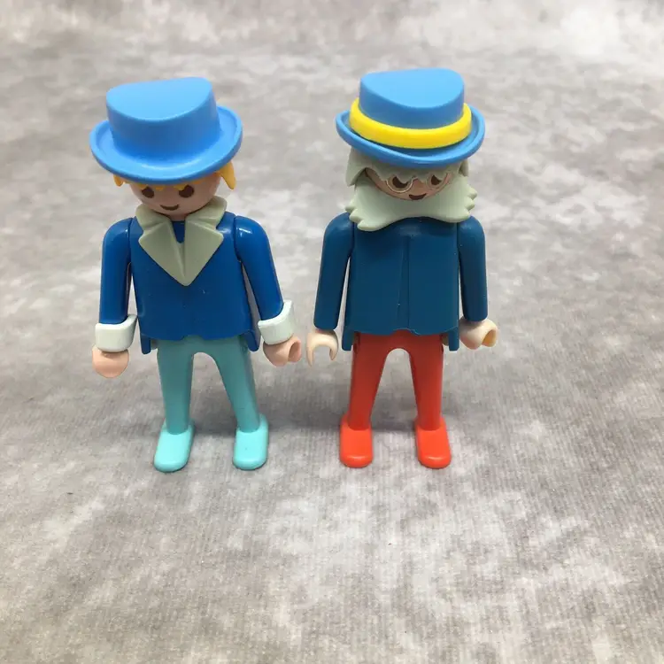 2 Playmobil Victorian Male Figures 1974