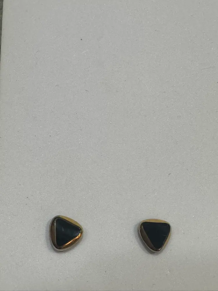 1980’s Black any Gold Earrings