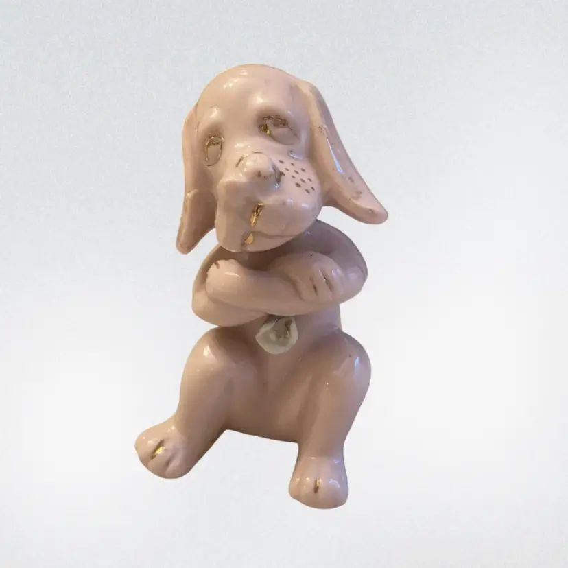 Vintage Porcelain Hound Dog Made In Japan