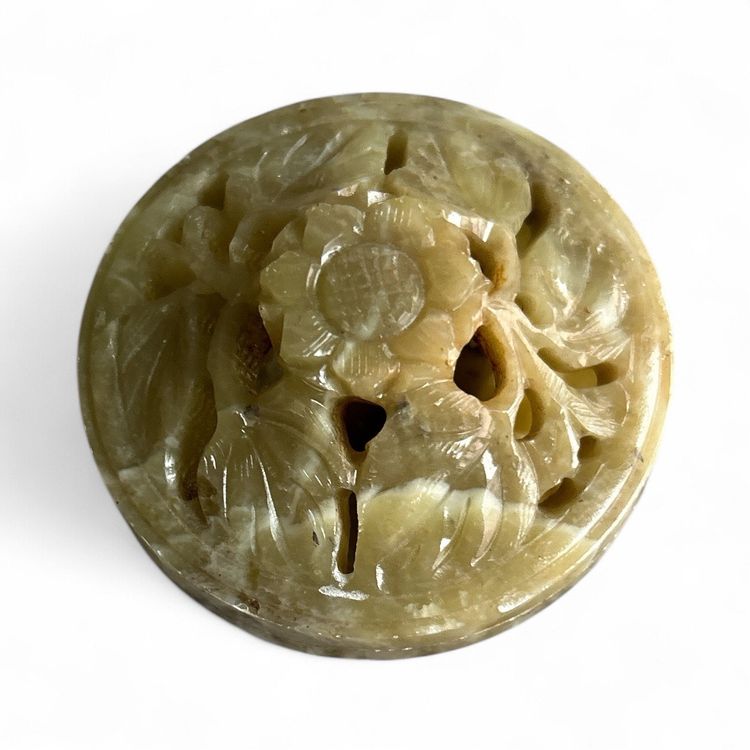 Jade Carved Stone Decorative Trinket Box