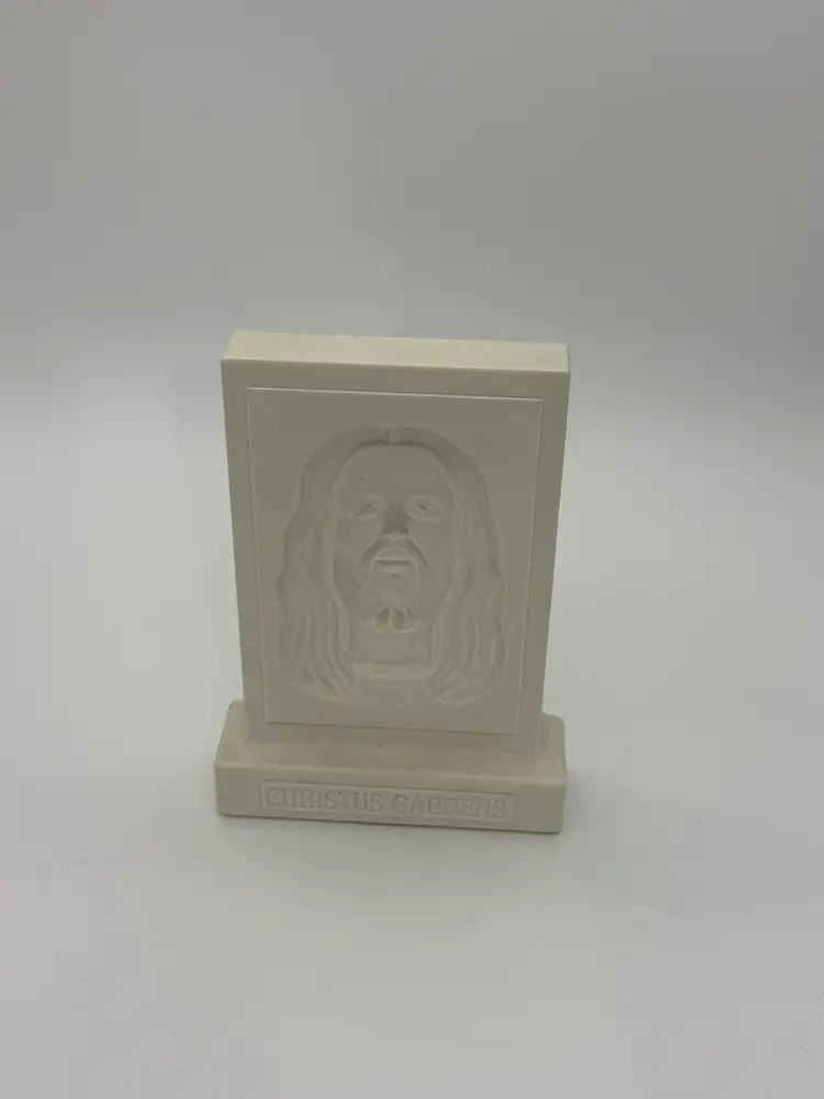 Ron Cotter Following Eyes Jesus Miracle Face Marble Mold Of Christus Gardens Vtg