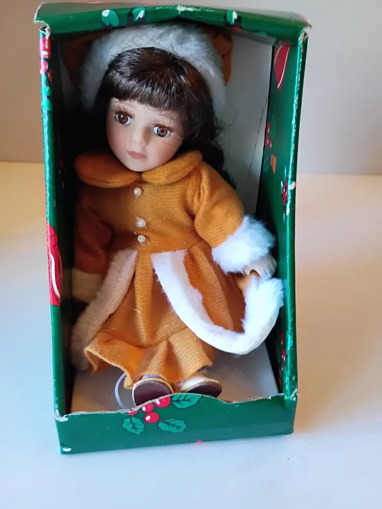 Porcelain Christmas Doll