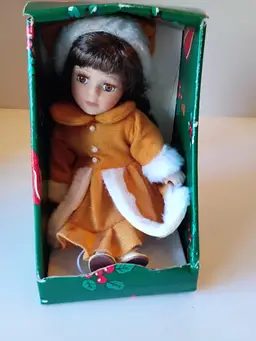 Porcelain Christmas Doll