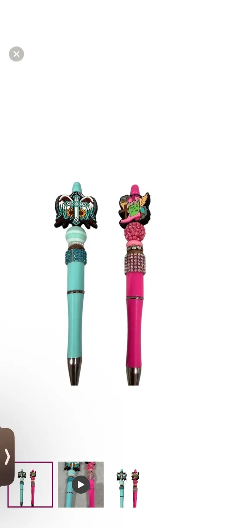 Two Handmade Pens, Religious Bible Journaling Birthday Faith Gift Cute