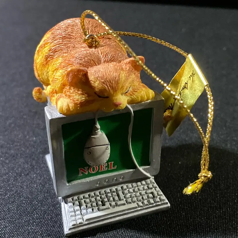 #05 - 25%off Sale-Heavenly Angel Comical Cat Ornament Gary Patterson Danbury Christmas Kitty (was $12)