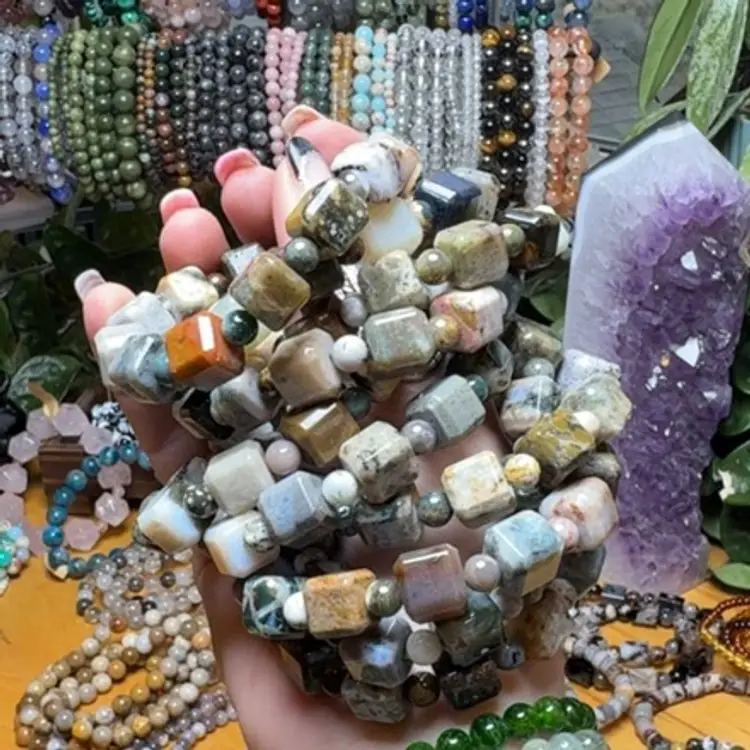 Ocean Jasper Cube Bracelet