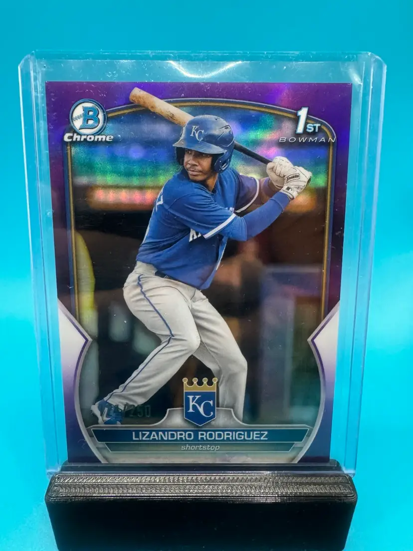 Lizandro Rodriguez 1st Bowman Chrome Purple Refractor Kansas City Royals