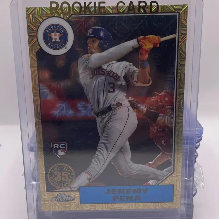 Jeremy Pena Rookie Houston Astros Gold Topps Update from Silver Pack