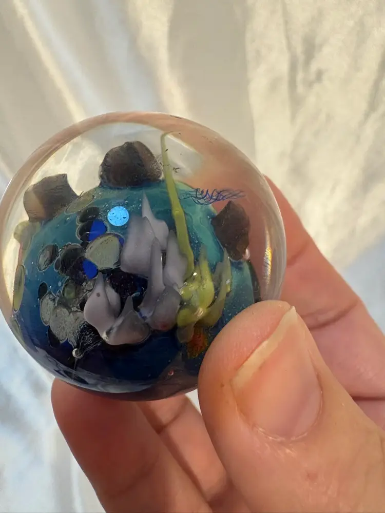 Large 2” Simpson Art Glass Marble