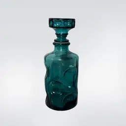 9.75in Vintage Rossini Empoli Thumbprint Decanter