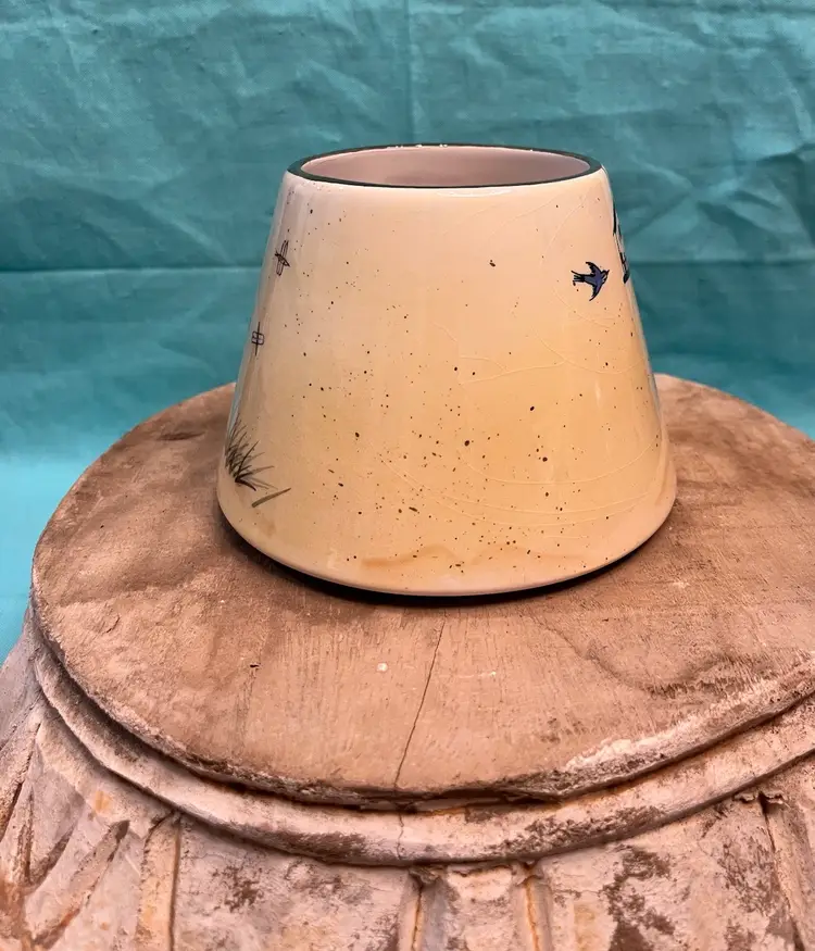 Home Interiors Ceramic Rooster Candle Jar Lamp Shade