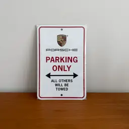 Porsche Parking Sign