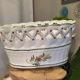 Handpainted Portugal Planter Or Container