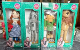 Kurt Adler 14.5" Wood WIZARD OF OZ Dorothy Scarecrow Tin Man Lion NUTCRACKERS