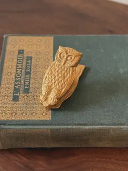 Vintage Brass Owl Clip