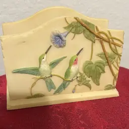 Hand Painted Hummingbird Napkin Holder