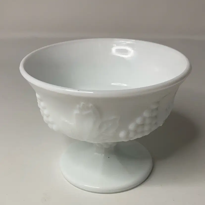 Milk Glass Compote! 3” Tall!