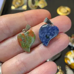 UniKite And Lapis Heart Pendants