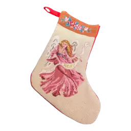 Christmas Angel Stocking Fine Needlepoint