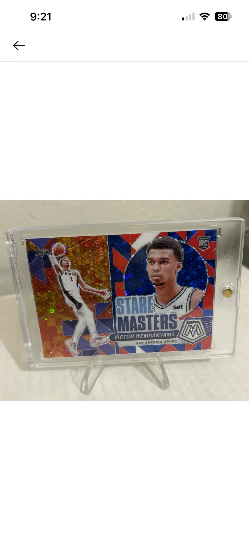 Victor Wembanyama Star Masters Rookie Card - Mosaic
