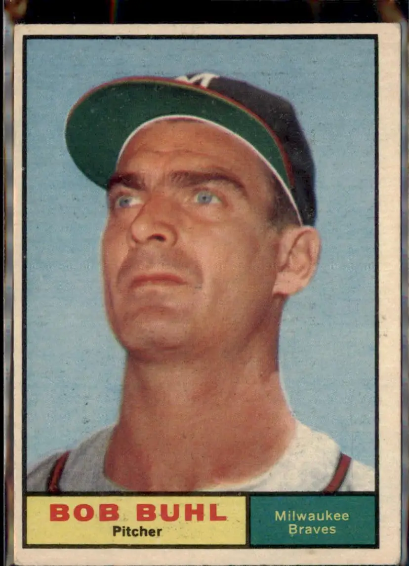 1961 Topps #145 Bob Buhl - ( ) - Milwaukee Braves
