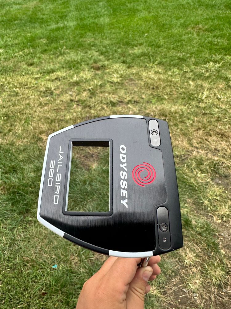 Odyssey  jailbird 380 putter 38 inch double bend superstroke grip armlock
