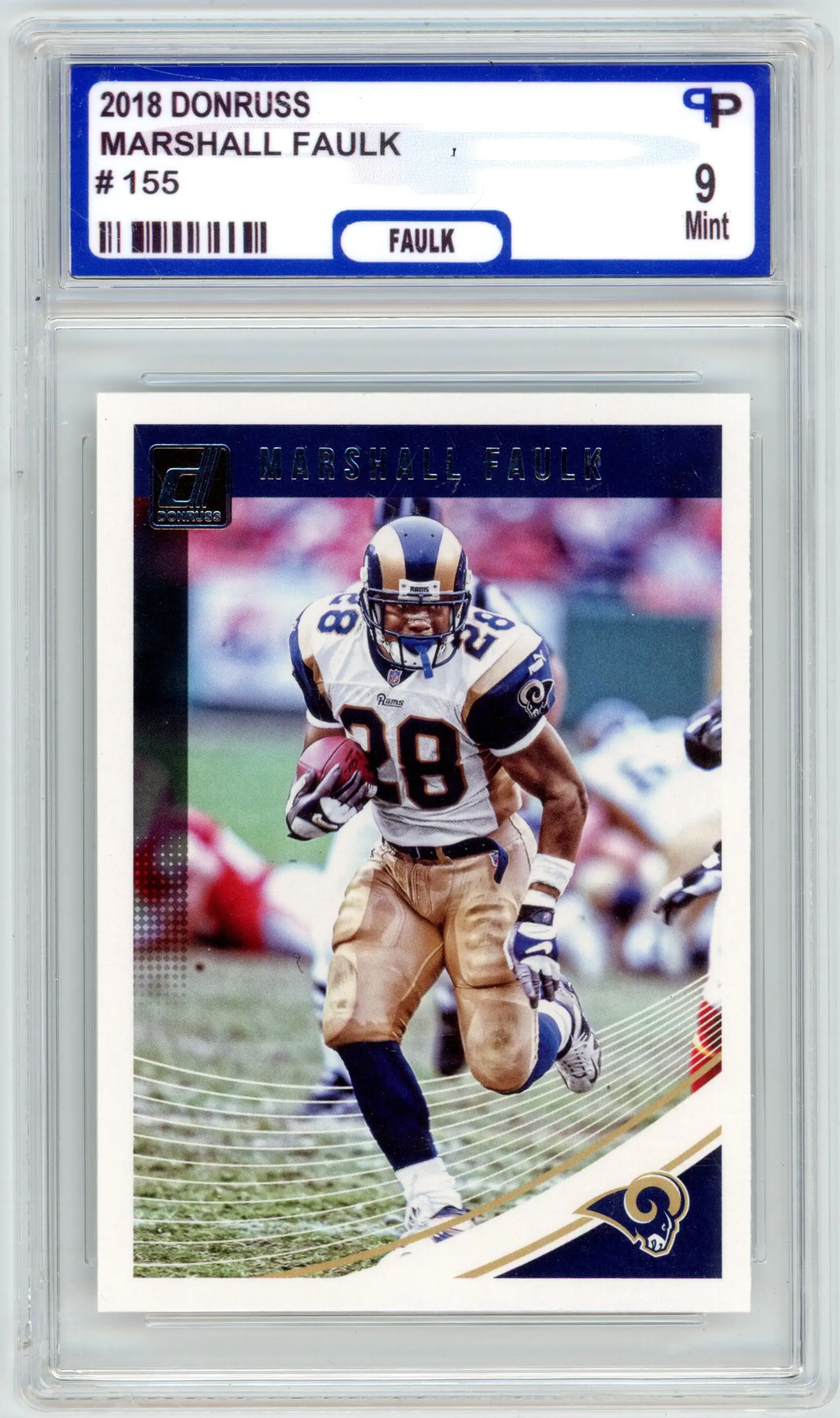2018 Donruss MARSHALL FAULK #155 RAMS PPG 9 Mint