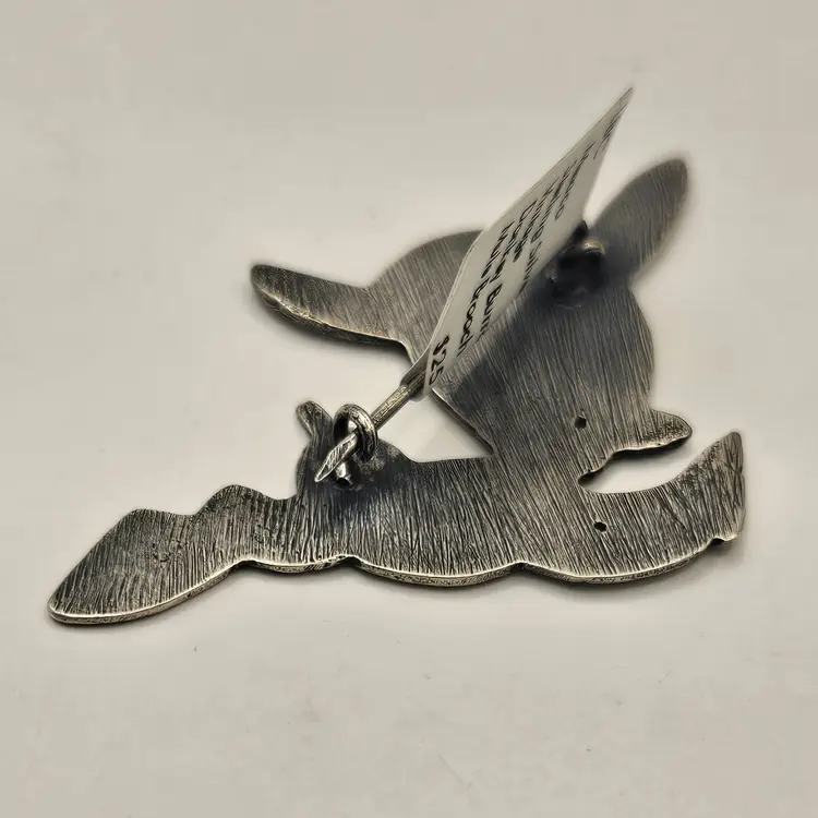 #104 Vintage Sterling Silver Donkey Burro Mule Brooch