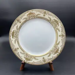 Noritake Morimura Handpainted Gold Encrusted Fleurgold 10" Dinner Plates #77361