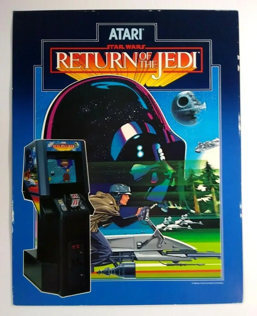 Star Wars Return Of The Jedi Arcade FLYER Original 1984 Video Game Artwork 
