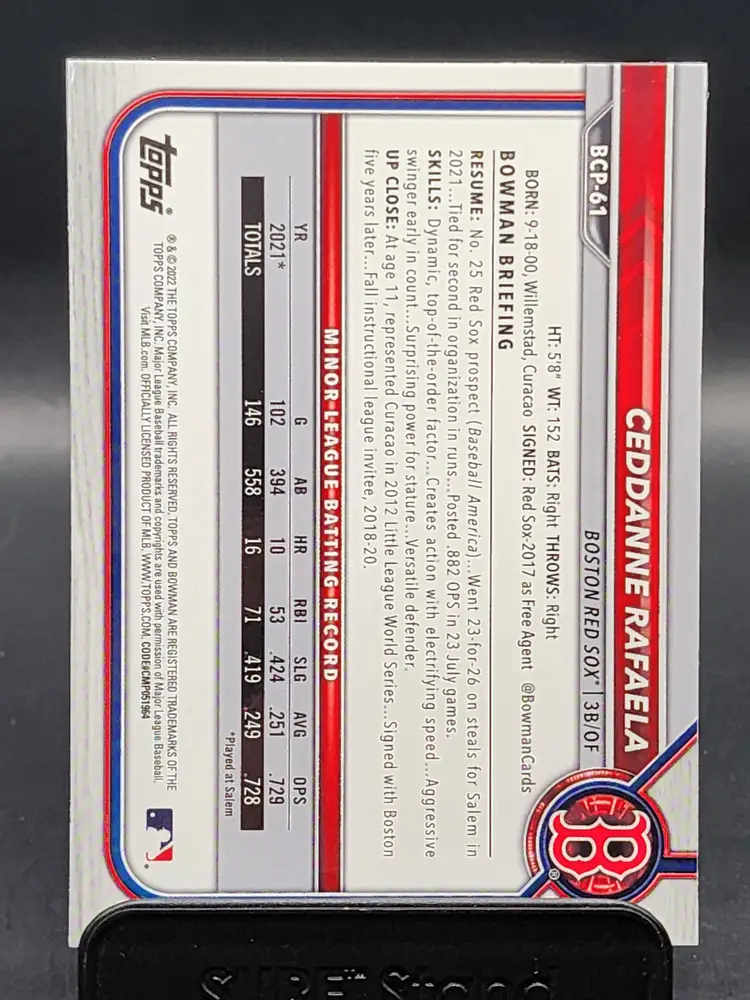 2022 Bowman Chrome Sapphire Cedanne Rafaela