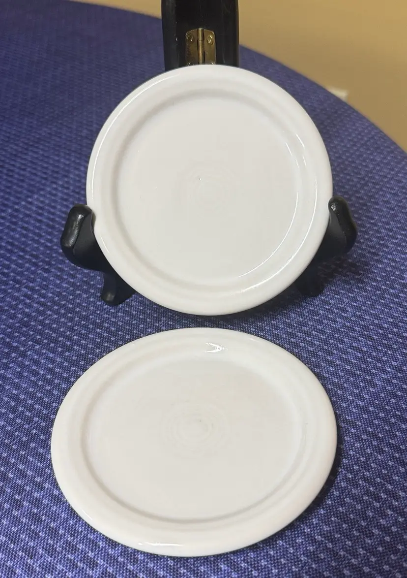 Fiesta Coaster/Mug Covers white set of 2