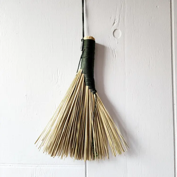 "HOPE" Dark Green Small Hen Wing Whisk~ Altar Besom