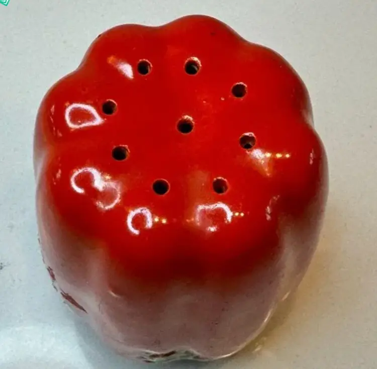 Single Ceramic Vintage Tomato Salt, Pepper or Spice Shaker Japan