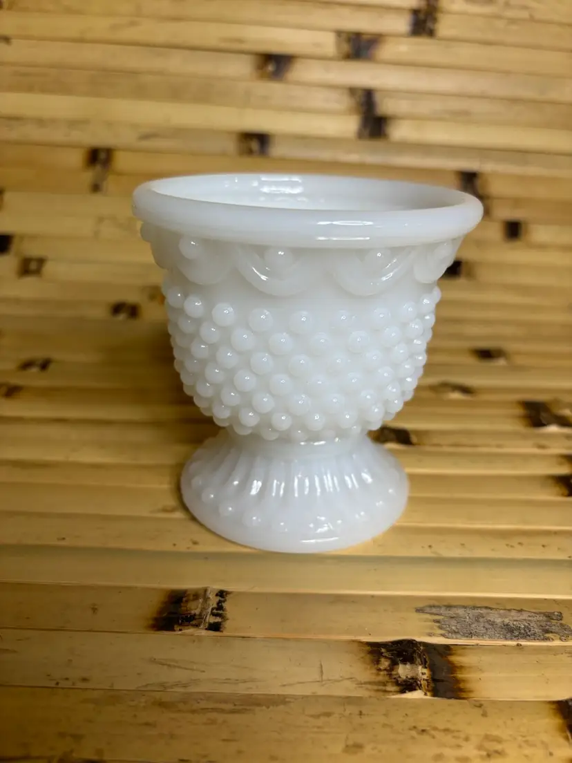 Vintage Avon Milk Glass Hobnail