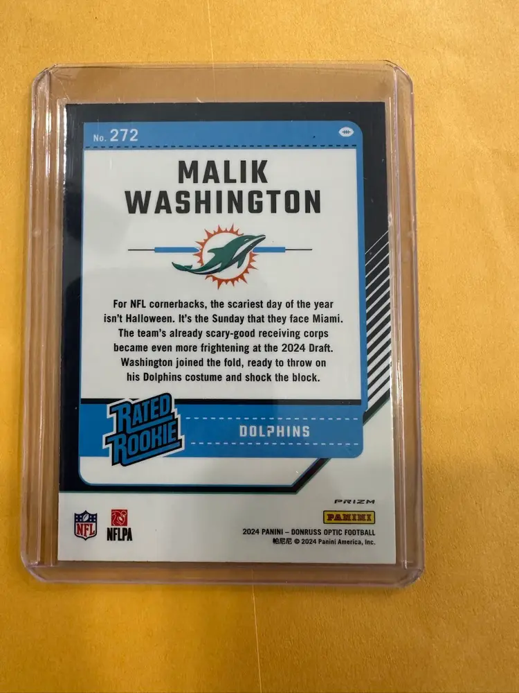 2024 Panini Donruss Optic Football RC Malik Washington Green Velocity