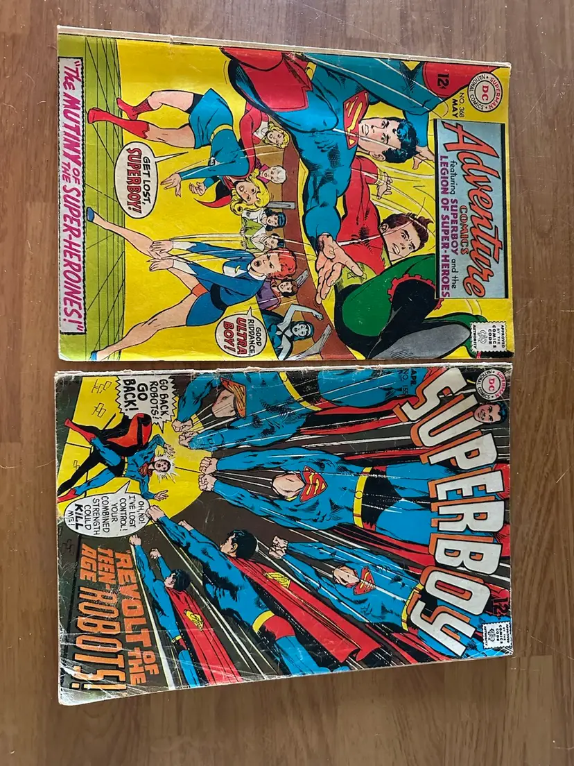 DC Comics, SUPERBOY #155 & ADVENTURE COMICS #368/ .12 issues 1960S FAIR VINTAGE