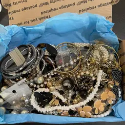 Big Vintage/Now Costume Jewelry Lot All Wearable 2 lbs Necklace Bracelet Mixed