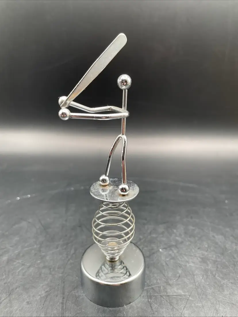 VTG Kinetic Metal Spring Baseball Figurine - BATTER UP!