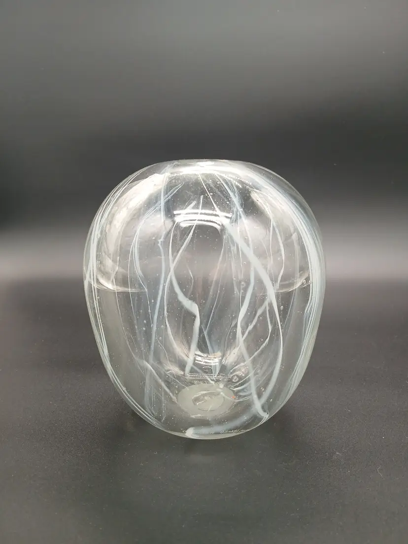 Friar Jerry Clear Art Glass Vase