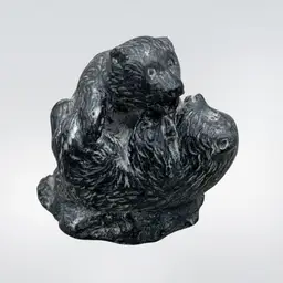 Vintage Resin Playing Bear Cubs Figurine By Wolf Originals 2.5”