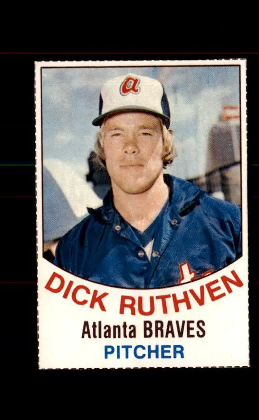 1977 Hostess #74 Dick Ruthven - (pk1) - Atlanta Braves