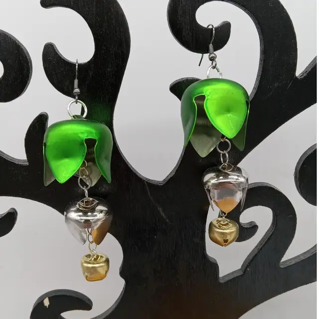 Tulip Drop Bell Dangle Earrings